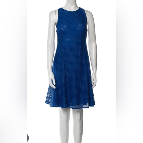 A-K-R-I-S- *punto Dresses & Skirts - A-K-R-i-S  PUNTO Akris blue knit dress, sleeveless with eyelet lace